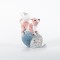 VELVET SQUIRREL, PINK, WITH BLUE ACORN, 16x22cm 600-44683