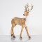 VELVET REINDEER, WITH GOLD GLITTER, 35x52cm 600-44693