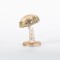 VELVET MUSHROOM, MOCHA, WITH GLITTER, 7x13cm 600-44709
