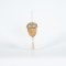 VELVET HANGING ACORN, MOCHA, WITH GLITTER, 8x20cm 600-44719