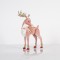 VELVET DEER, PINK, WITH GOLD GLITTER, 19x39cm 600-44729