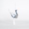VELVET SWAN, BLUE, WITH WHITE FEATHERS, 13x22cm 600-44747