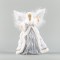 FAIRY TOP TREE, WHITE WITH SILVER, 28cm 600-44800