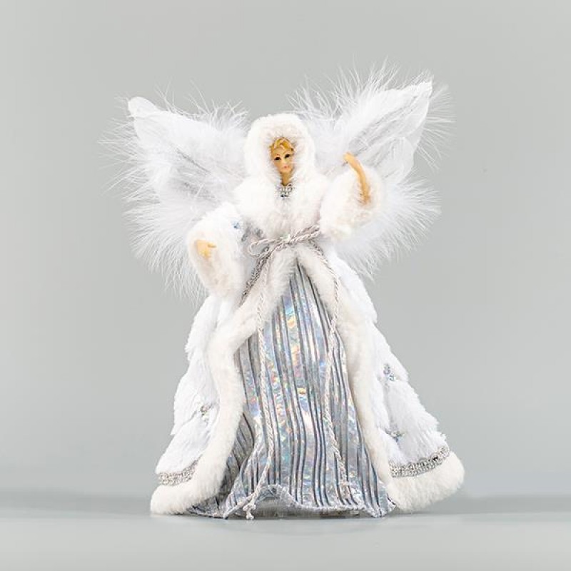 FAIRY TOP TREE, WHITE WITH SILVER, 28cm 600-44800