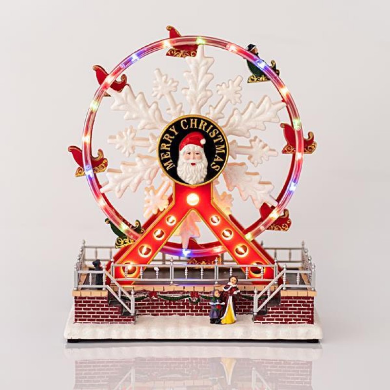 AMUSEMENT PARK WHEEL, 29 LED, WITH ADAPTOR, WITH MUSIC AND MOVEMENT, 23x14x28cm 600-44808