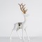 WHITE REINDEER, WITH GOLD HORNS, 33cm 600-44812