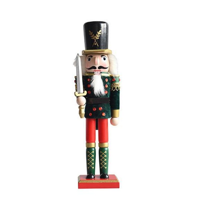 NUTCRACKER, BLACK-RED, WITH SWORD, 30cm 600-44821