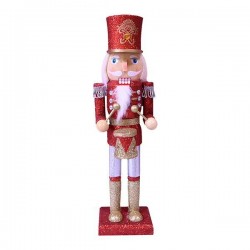 NUTCRACKER, RED-SILVER-GOLD, 36cm 600-44825