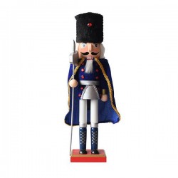 NUTCRACKER, WHITE WITH BLUE CAPE, 38cm 600-44827