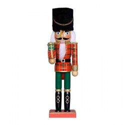 NUTCRACKER, RED-GREEN, WITH GIFTS, 30cm 600-44836