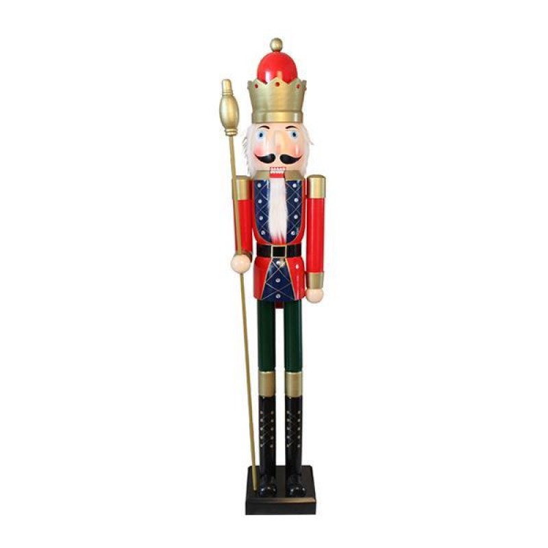 NUTCRACKER WITH SCEPTER, RED-GREEN, 250cm 600-44838