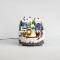 SNOWY VILLAGE WITH TRAIN, 13 LED, WITH ADAPTOR, WITH MOVEMENT, 22x22x21cm 600-44843