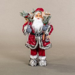 RED SANTA, WITH GREY FUR, 60cm 600-44884