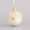 GLASS BALL, WITH STONES, OFF WHITE, 8cm 600-44909
