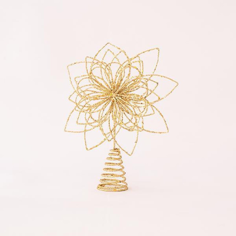 WIRE TOP TREE, FLOWER, GOLD, 30x24cm 600-44923