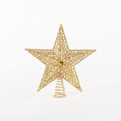 PLASTIC TOP TREE, GLITTER, GOLD, 29,5x33cm 600-44940
