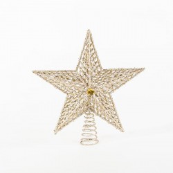 PLASTIC TOP TREE, GLITTER, CHAMPAGNE, 29,5x33cm 600-44941