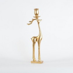 DECORATIVE CANDLE HOLDER, REINDEER, GOLD, 13x43,2cm 600-44945