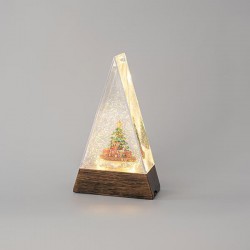 PLASTIC CONE, ADAPTOR OR BATTERY OPERATED, WITH TREE AND BEAR INSIDE, 15x7x25,3cm 600-44955