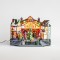 CHRISTMAS VILLAGE, WITH CHOR, 35 LED, WITH SANTA AND TREE, WITH MUSIC AND MOVEMENT, WITH ADAPTOR, 36,5x22,5x26cm 600-44959