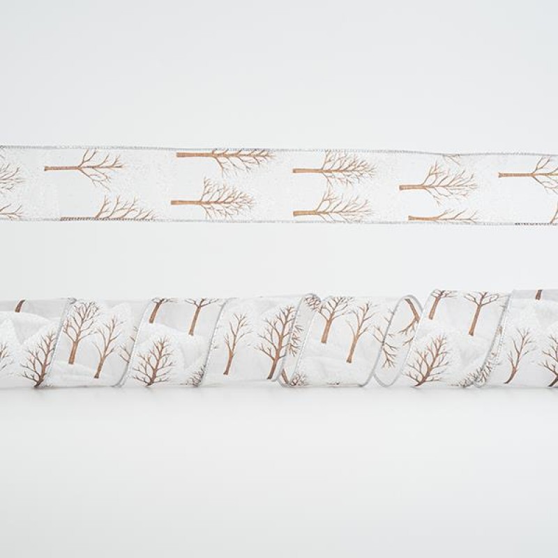 TRANSPARENT RIBBON, WITH TREES, 6,35cm, 10Y 600-44968