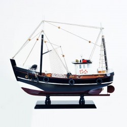 SHIP, BLUE, 38x12x34cm 600-44991