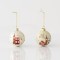 GLASS BALL, BIG BEN, 2 DESIGNS, SET 4PCS, 10cm 600-45063