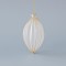 GLASS ORNAMENT, TRANSPARENT MATTE, WITH GOLD GLITTER, SET 4PCS, 6,5Χ11,7cm 600-45072
