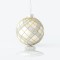 GLASS BALL, SILVER MATTE, WITH SILVER GLITTER, SET 4PCS, 10cm 600-45079