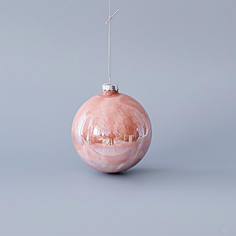 GLASS BALL, PINK, SET 4PCS, 10cm 600-45098