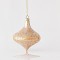 GLASS ORNAMENT, ONION, CHAMPAGNE, WITH SEQUINS INSIDE, SET 4PCS, 10x11,5cm 600-45115