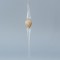 GLASS ICICLE, TRANSPARENT, WITH GOLD, SET 2PCS, 4x30cm 600-45142