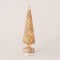 GLASS LIGHTED TREE, GOLD, BATTERY OPERATED, WITH GLITTER, 9x34cm 600-45146