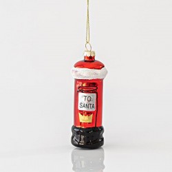 GLASS ORNAMENT, MAILBOX, 4,2x4,2x11cm 600-45179