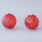 GLASS BALL, TRANSPARENT RED, SET 4PCS, 10cm 600-45182