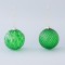 GLASS BALL, TRANSPARENT GREEN, SET 4PCS, 10cm 600-45184