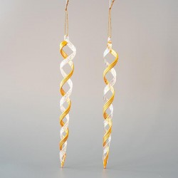 GLASS HANGING COIL, SET 4PCS, 25cm 600-45186