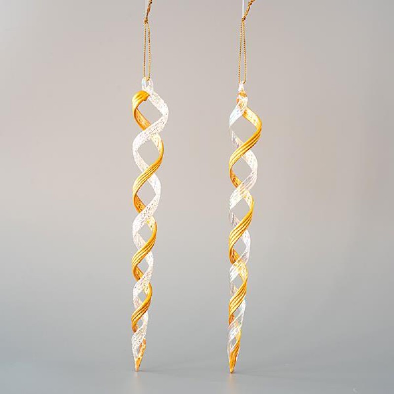 GLASS HANGING COIL, SET 4PCS, 25cm 600-45186