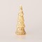 GLASS LIGHTED TREE, GOLD, BATTERY OPERATED, 8,5x22,5cm 600-45191