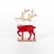 TABLE REINDEER, RED, WITH FEATHER, 15x2x21cm 600-45207