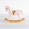 WOODEN HORSE, PINK, WITH GOLD DETAILS, 37x8x32cm 600-45222