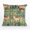 PILLOW, GREEN WITH REINDEERS, 45x45cm 600-45267