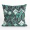PILLOW, GREEN WITH GEOMETRIC SHAPES, 45x45cm 600-45286