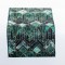 TABLE RUNNER, GREEN WITH GEOMETRIC SHAPES, 150x33cm 600-45287