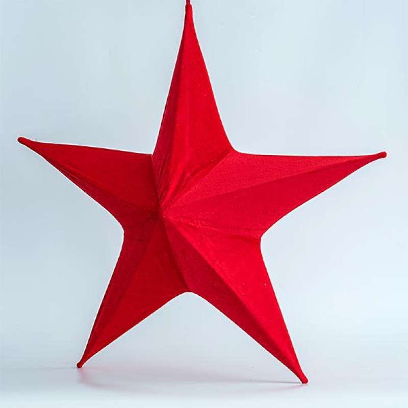 VELVET STAR, RED, 65cm 600-45311