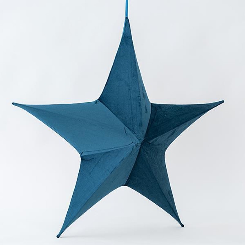 VELVET STAR, BLUE, 40cm 600-45316