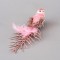 BIRD PINK, WITH GLITTER, FEATHERS AND VELVET, 29cm 600-45323