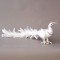 PEACOCK WHITE, WITH GLITTER AND FEATHERS, 65cm 600-45324