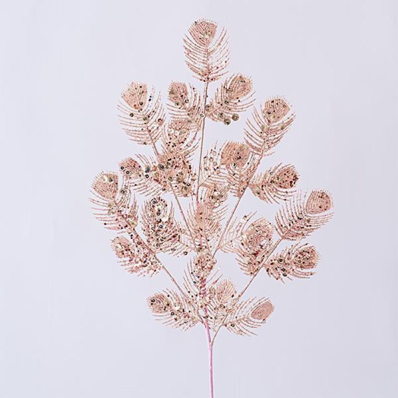 TWIG PINK, WITH GLITTER AND SEQUINS, 75cm 600-45341