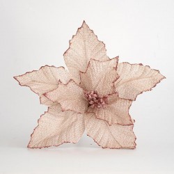 POINSETTIA, IVORY WITH PINK, 27x22cm 600-45384